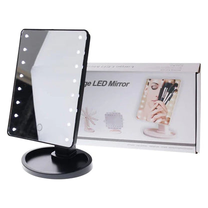 Espejo de maquillaje con luz LED