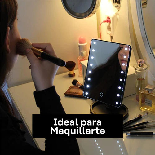 Espejo LED gira 360 grados