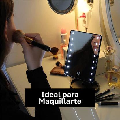Espejo LED gira 360 grados