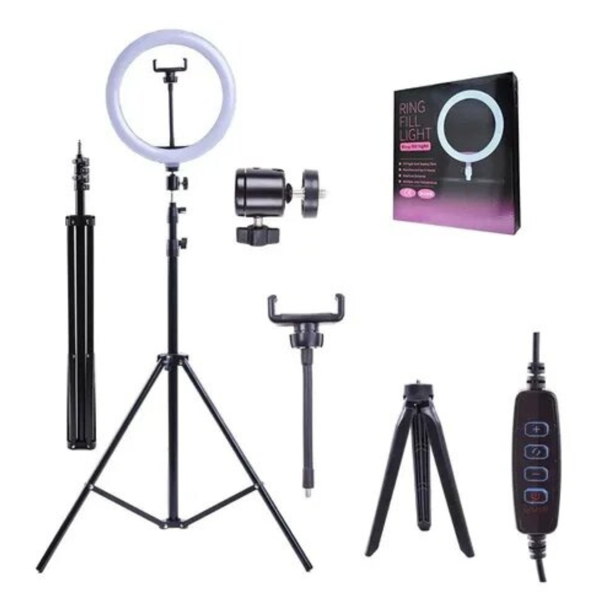 Aro de luz con soporte para celular