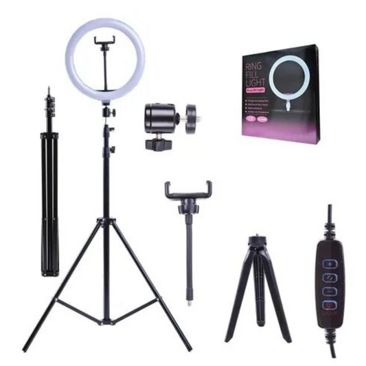 Aro de luz con soporte para celular