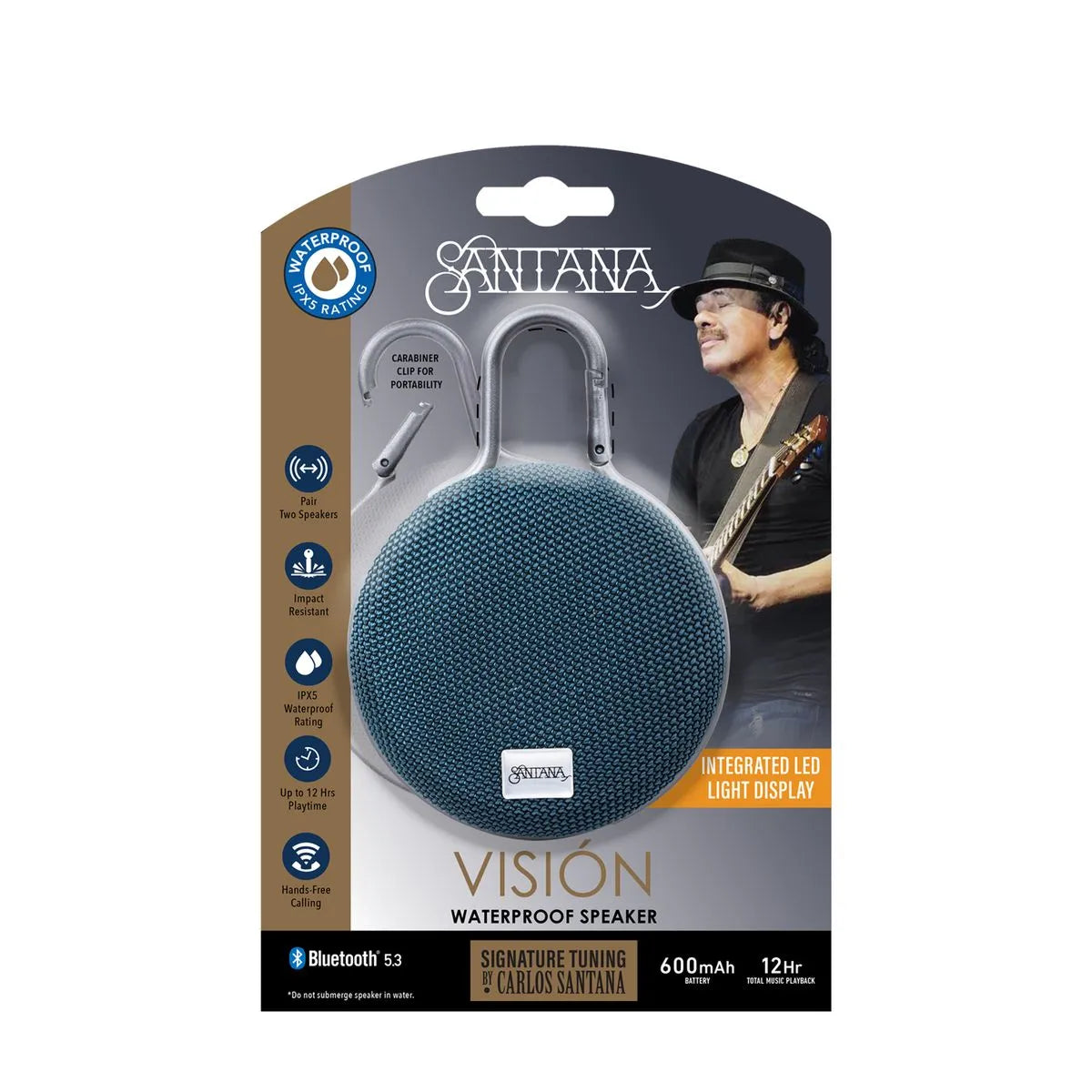 Parlante Bluetooth con luces RGB Santana Visión
