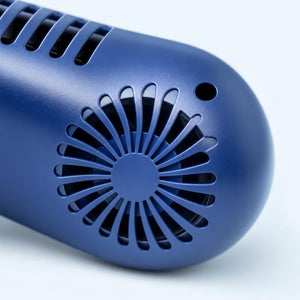 Detalle de la turbina del ventilador de cuello, sin aspas a la vista